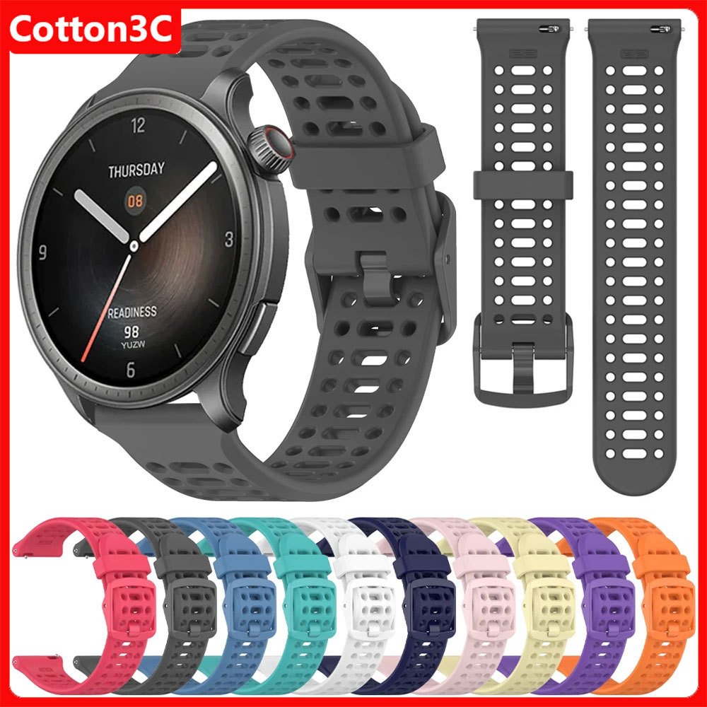 สําหรับ Amazfit Bip 6 ซิลิโคนกีฬาสร้อยข้อมือระบายอากาศสําหรับ Amazfit GTR4/3/2 strtos/Balance 2/1/Amazfit pace นาฬิกา