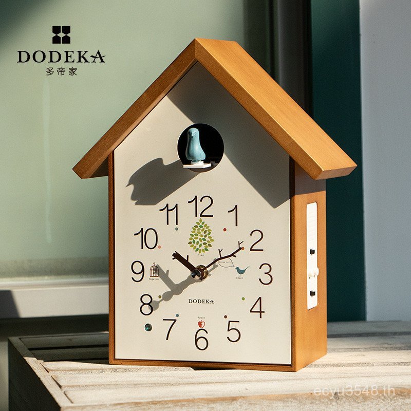 นาฬิกานกนาฬิกาสร้างสรรค์ห้องเด็กDuodiยุโรปCuckooห้องนั่งเล่นบ้านเวลาCuckooนาฬิกาแขวนลูกตุ้มนาฬิกาไม้