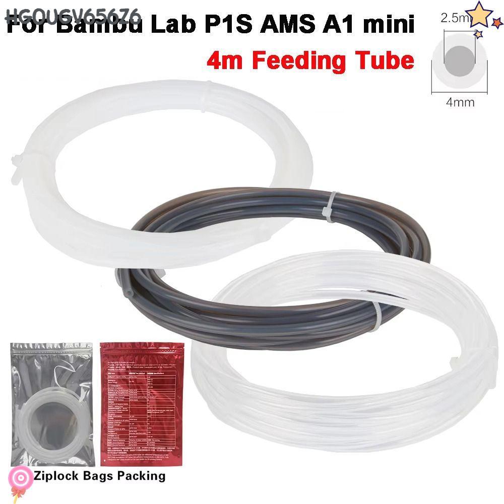 HGOUGV656Z6 เครื่องพิมพ์หลอดให้อาหาร, 4x2.5 มม.Teflon PTFE Tube, อุปกรณ์เสริมเครื่องพิมพ์ยาว 4 เมตรพ