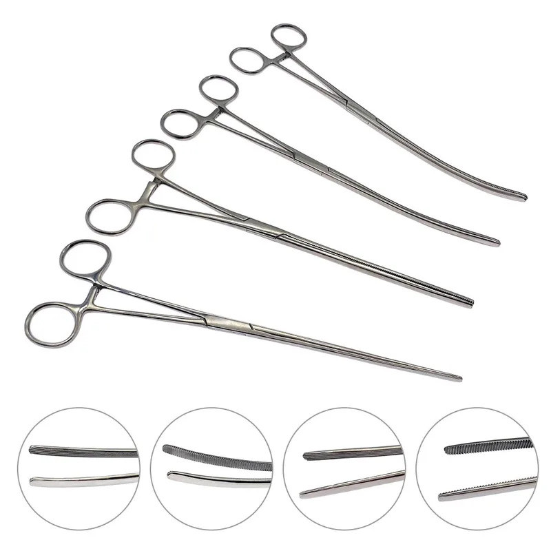 ลําไส้ Clamp Forceps 1 ชิ้นศัลยกรรมกระดูกสัตวแพทย์เครื่องมือผ่าตัด Bowel Forceps