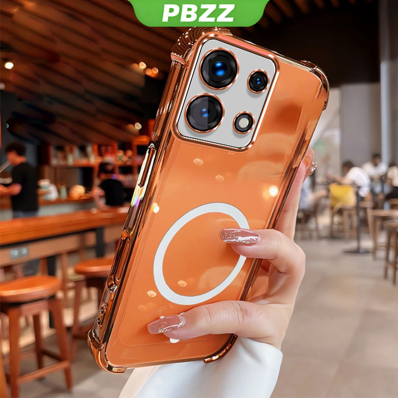 PBZZ เคสสําหรับ infinix note 30 5g 30 pro 4g note 40 pro smart 7 tecno spark go 2023 5G เคสโทรศัพท์ Softcase กันกระแทก ดีไซน์ใหม่ความงามใสด้วยแม่เหล็กไร้สาย SJBSWX11