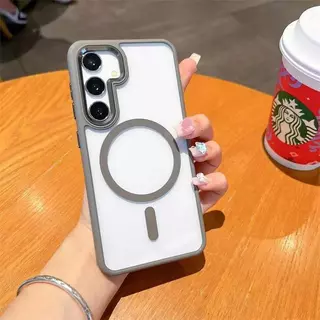 Magnetic เคส for Samsung A17 A07 A56 A57 A37 A06 A55 A16 A36 A35 A15 A54 A26 A25 S26 S25 S24 FE Ultra เคสใสกันกระแทก