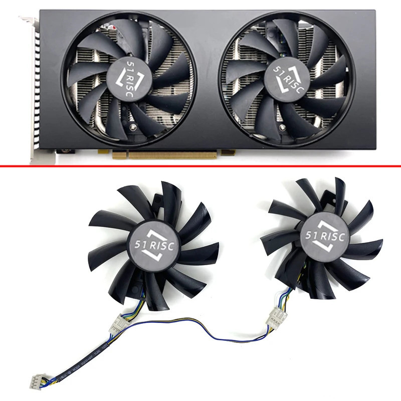ใหม่ 2PCS พัดลมระบายความร้อน 85 มม.4PIN Radeon RX5600XT GPU พัดลมสําหรับ 51RISC Radeon RX5600XT กราฟ