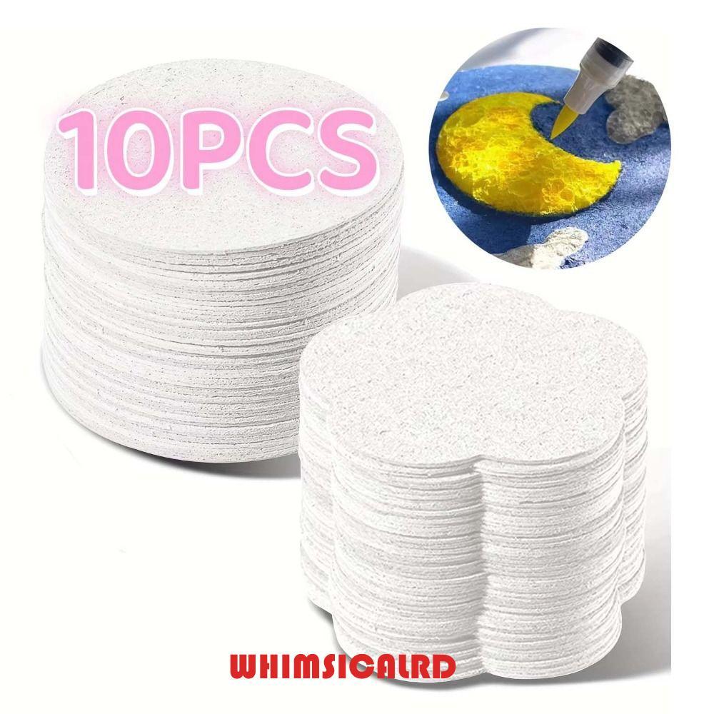 WHIMSICARD 10 ชิ้นโฟมภาพวาดกระดาษ,เนื้อพองรอบรูปร่างวาดกระดาษฟองน้ํา, Creative Art Craft ของเล่นเพื่อการศึกษา Handmande 3D รอบกระดาษของเล่นเด็ก