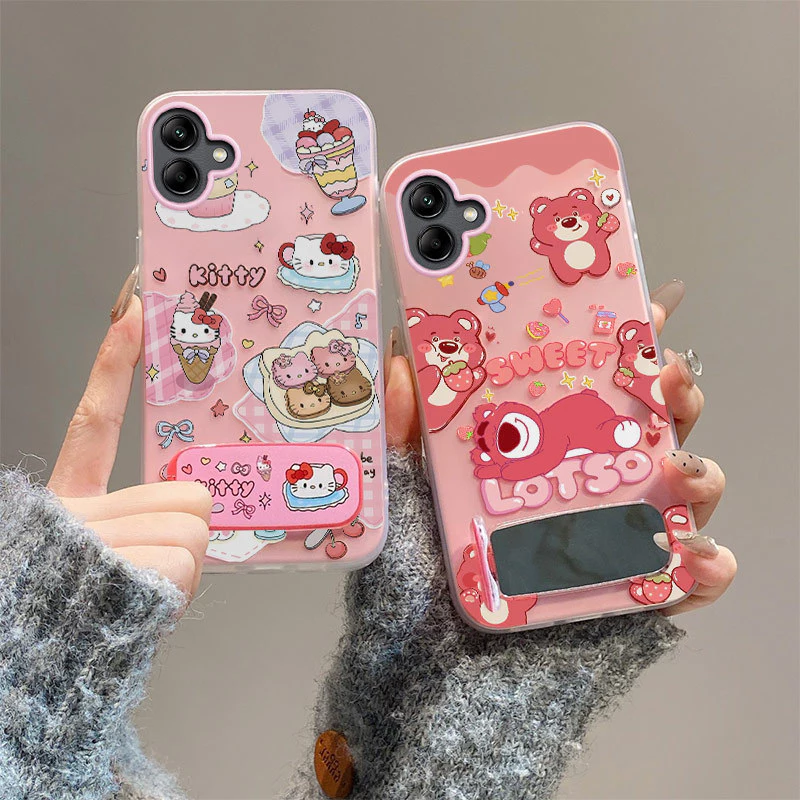 Samsung a06 case samsung a07 case วงเล็บกระจก เคสโทรศัพท์เยลลี่