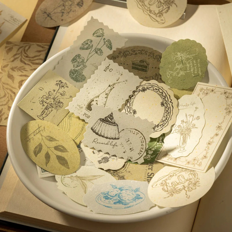 Journal GO 200 ชิ้น Old Time Theatre Memo Pack Vintage Collage Junk Journal วัสดุตกแต่งกระดาษ Retro 