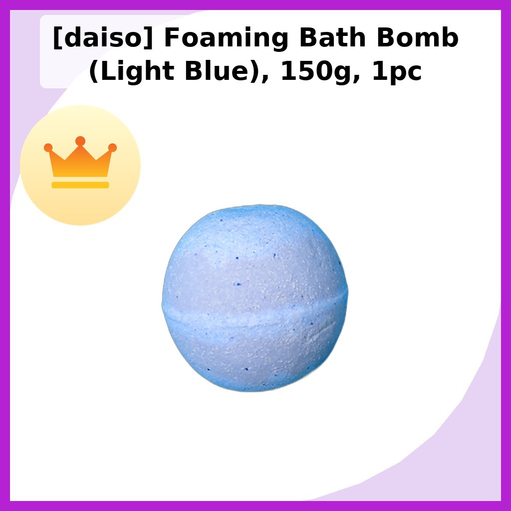 [daiso] Foaming Bath Bomb (สีฟ้าอ่อน), 150g, 1pc / Korean Foaming Bath Bomb / Fizzy Fun / ของแท้ 100