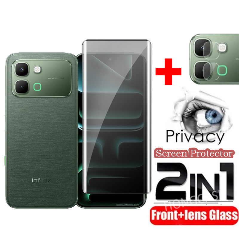 InfinixNoteEdge 2026 2in1 3Dโค้งกระจกนิรภัยสําหรับInfinix Note Edge NoteEdge X6887 5G 2026 เลนส์กล้องด้านหลังป้องกันหน้าจอกระจกป้องกันฟิล์ม