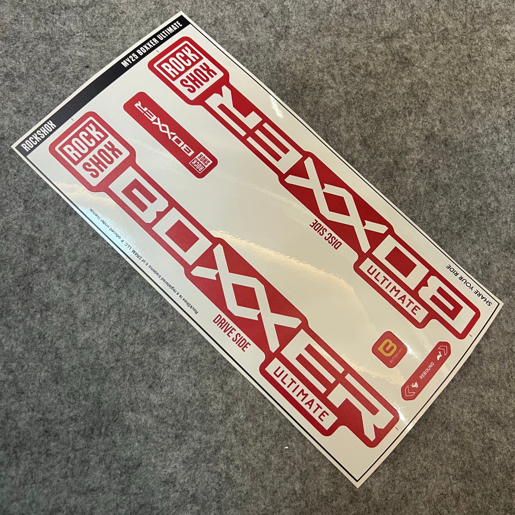 2025ROCKSHOX BOXXER Ultimage จักรยานเสือภูเขา DH Downhill สติ๊กเกอร์ส้อมด้านหน้ากันน้ํา