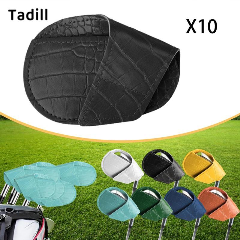 Tadill 10x Golf Iron Covers Protector Head Cover ฝาครอบกอล์ฟคลับสําหรับ Club Travel,Storage Play — صورة 3