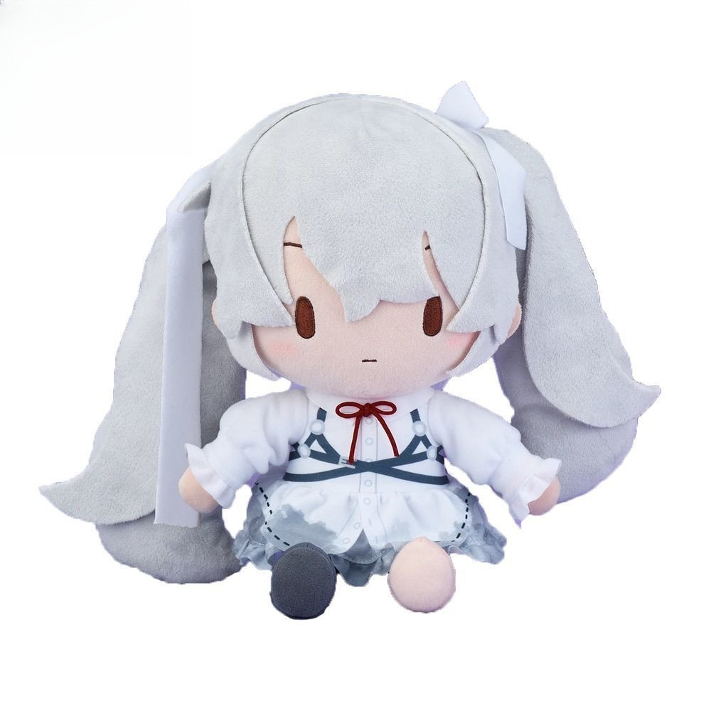 PJSK SEGA 25ji สีขาว Hatsune Miku Plush 27 ซม.น่ารัก Fufu ตุ๊กตาของเล่นของขวัญสําหรับเพื่อน