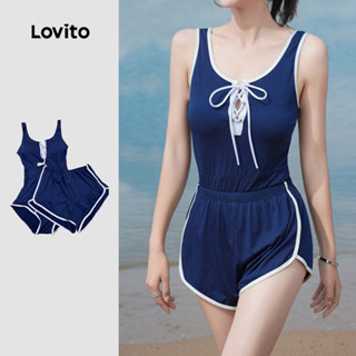 Lovito ชุดว่ายน้ําวันพีซสปอร์ต ชุด 2 ชิ้น สําหรับฤดูใบไม้ผลิ…