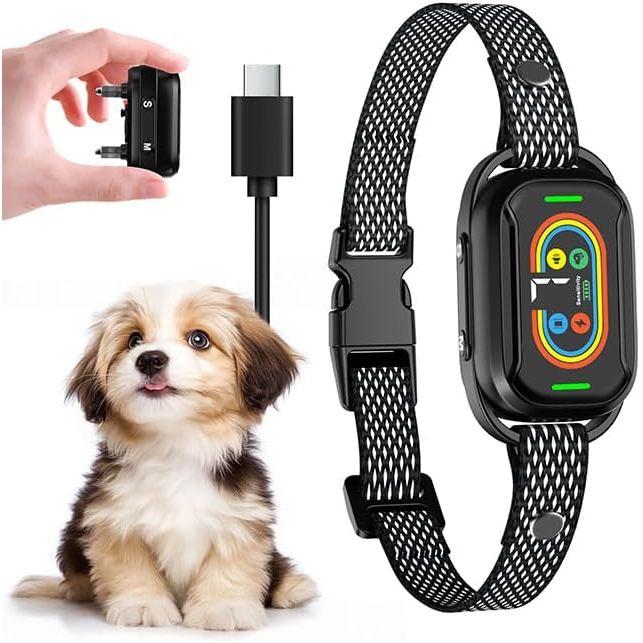 AOZOOM ปลอกคอเห่าสุนัข, ปลอกคอเห่าสําหรับสุนัขขนาดกลางขนาดเล็ก, ปลอกคอเห่าแบบชาร์จไฟได้ 5 โหมด & 8 ค