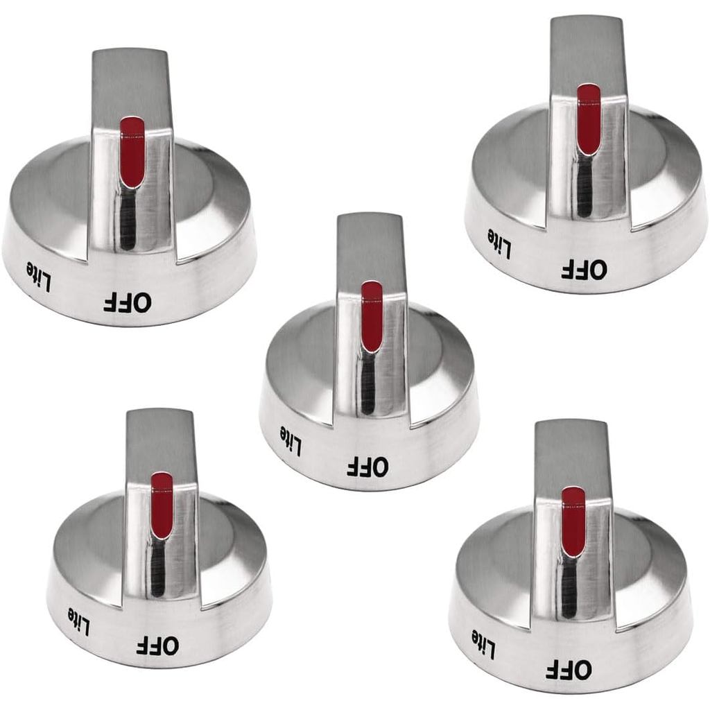 5-Pack DG94-017112A DG94-01913A Gas Range Burner Control Dial Knob สําหรับ Samsung Range เตาอบเตา NX