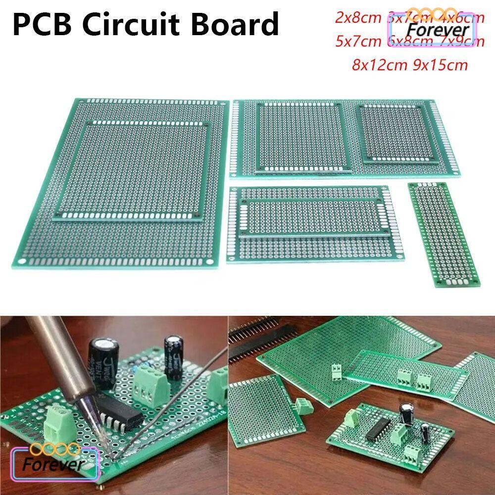 FOREVER 1 ชิ้น PCB Board, Universal Tin-plated ต้นแบบบอร์ด,ทนทานสองด้าน 2x8 3x7 4x6 5x7 6x8 7x9 8x12