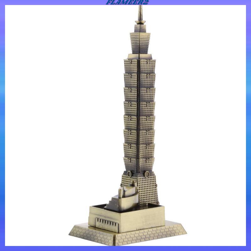 [Flameer2] Bronze Taipei 101 Tower Building Architecture Model of Desktop Ornament Travel ของที่ระลึ