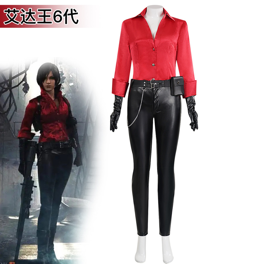 ชุดคอสเพลย์ Halloween Game Resident Evil cos Aida Wang สีแดง สำหรับคอสเพลย์และสวมใส่ในงานปาร์ตี้