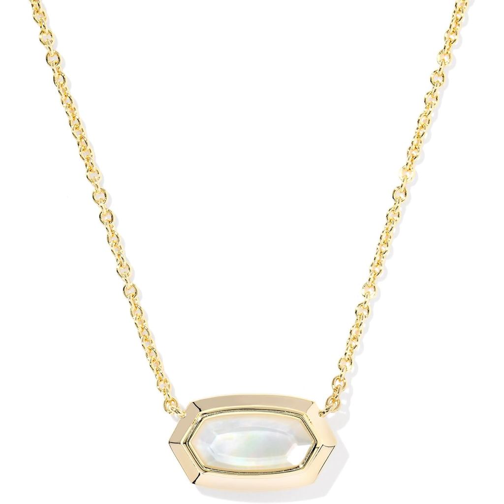 สร้อยคอมุก Kendra Scott Elisa Bezel สำหรับเครื่องประดับแฟชั่นผู้หญิง