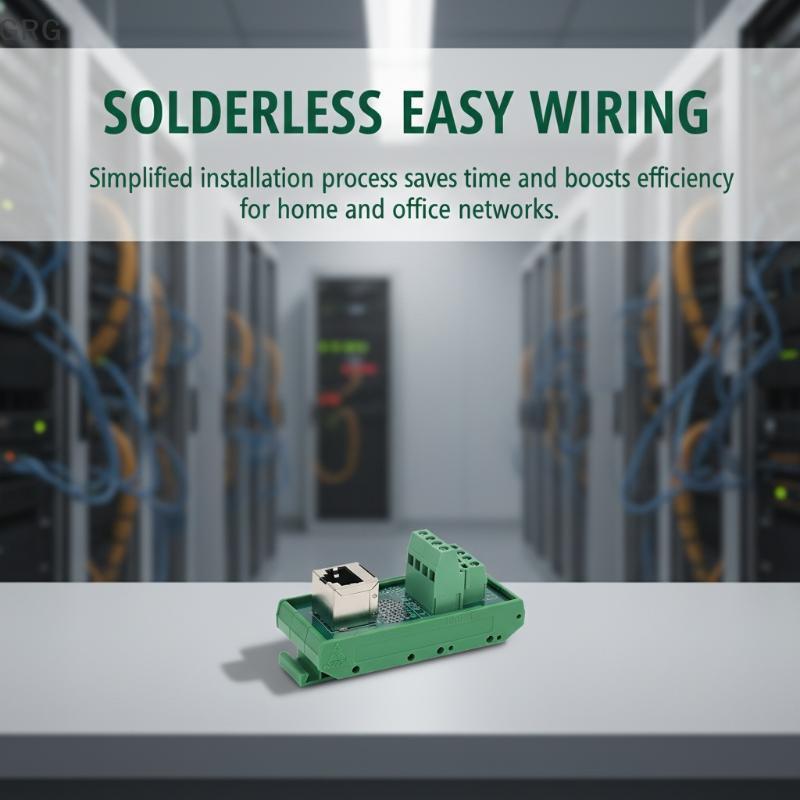 [GRG] DIN35 Rail Mount RJ45 Adapter Terminal Blo สําหรับการขยายเครือข่าย Easy Integration ในแผงอุตสา