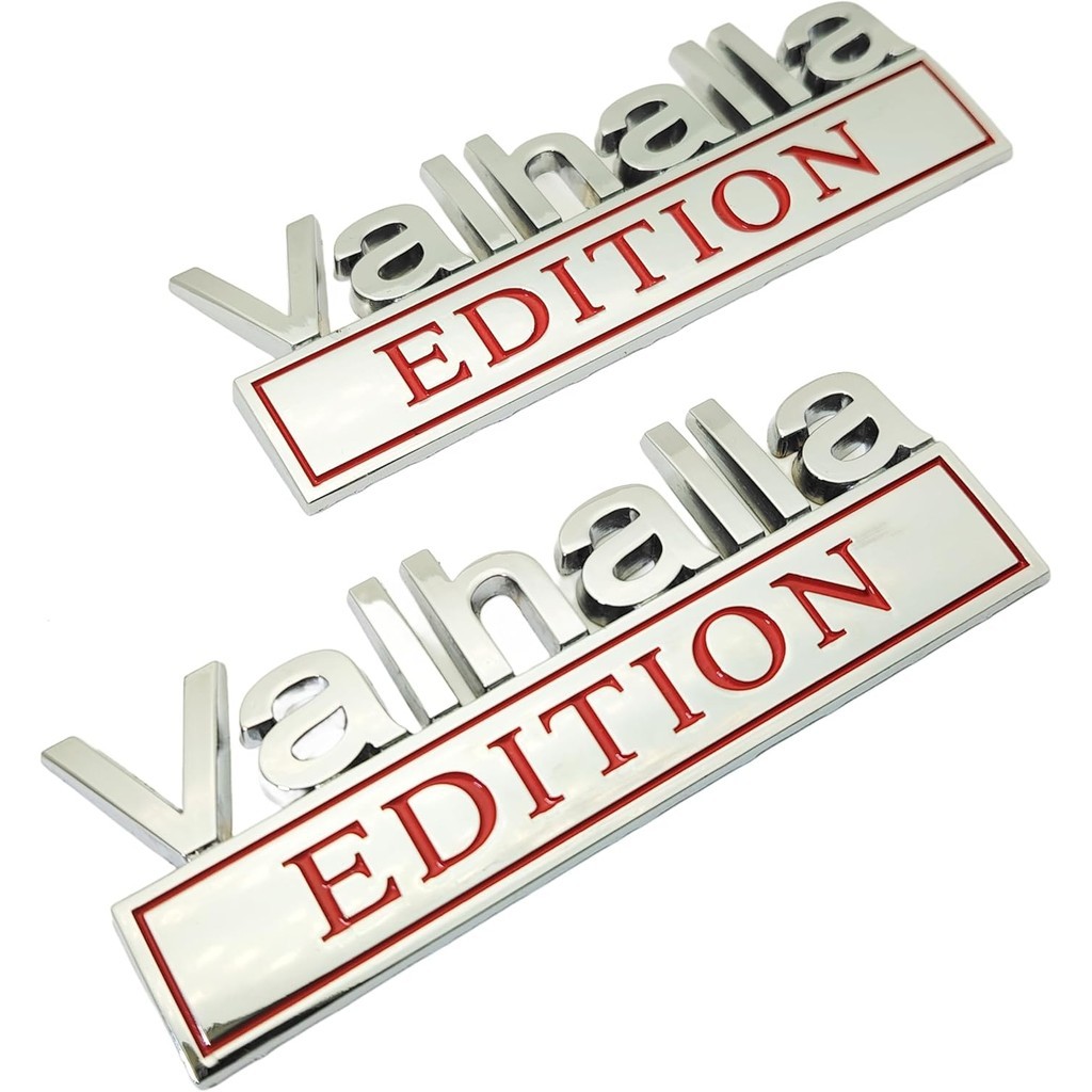 2Pack Vikings Valhalla Edition Auto Emblems รถบรรทุกป้าย 3D รถกันชนสติกเกอร์โลหะ Decal, Assassins Cr