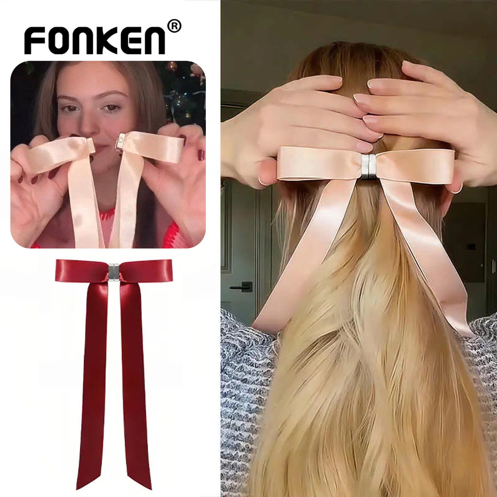 กิ๊บติดผมแม่เหล็ก Fonken ทรงคล้องโบว์ริบบิ้น ใช้งานได้อย่างหรูหรา และเป็นHairpinที่perfectสำหรับของข