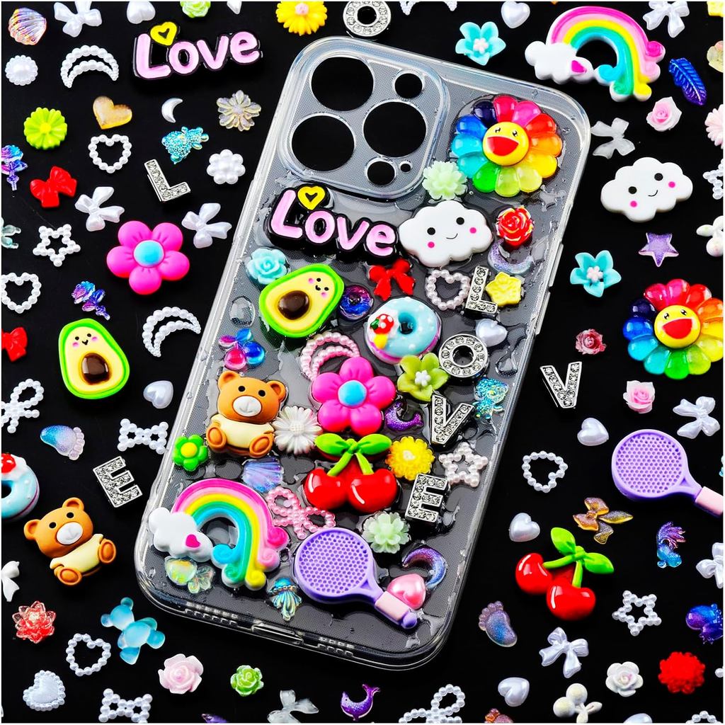 Eswala Junk Case Charms,Charms สําหรับ Junk Cases,Junk Charms สําหรับกรณี,Junk Phone Case Kit with L