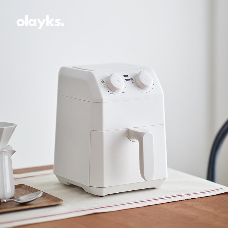 Olayks olayks Air Fryer สไตล์ใหม่ในครัวเรือนหม้อทอดไฟฟ้าขนาดเล็กสมาร์ท 3L มัลติฟังก์ชั่นหม้อทอดไฟฟ้า