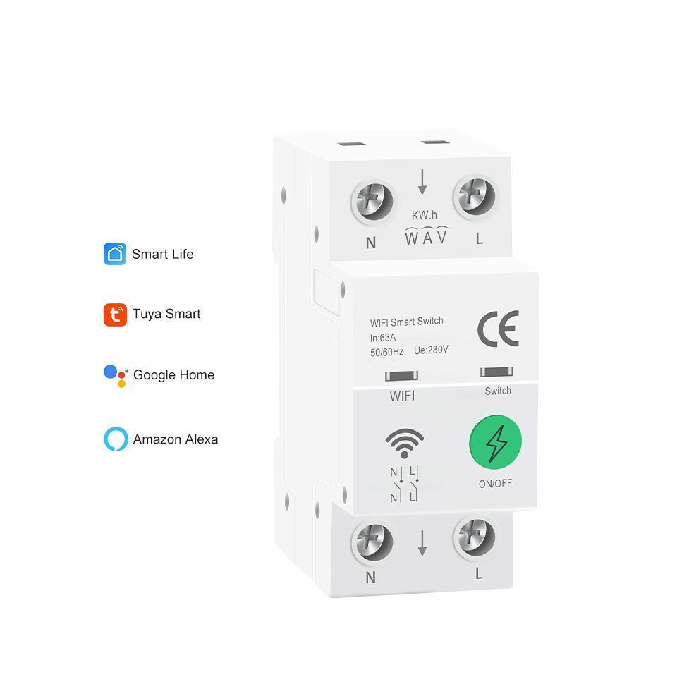WIFI Smart Switch Circuit Breaker 2P อุปกรณ์ภายนอกหวี RMT คอเต่า