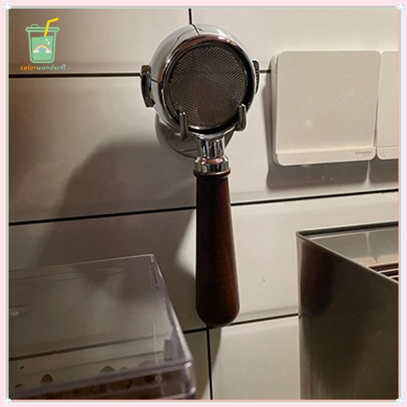 [สี] Self-adhesive Coffee Bottomless Portafilter Wall Ra 51mm/53mm/54mm/58mm Coffee Bottom Filter Ho