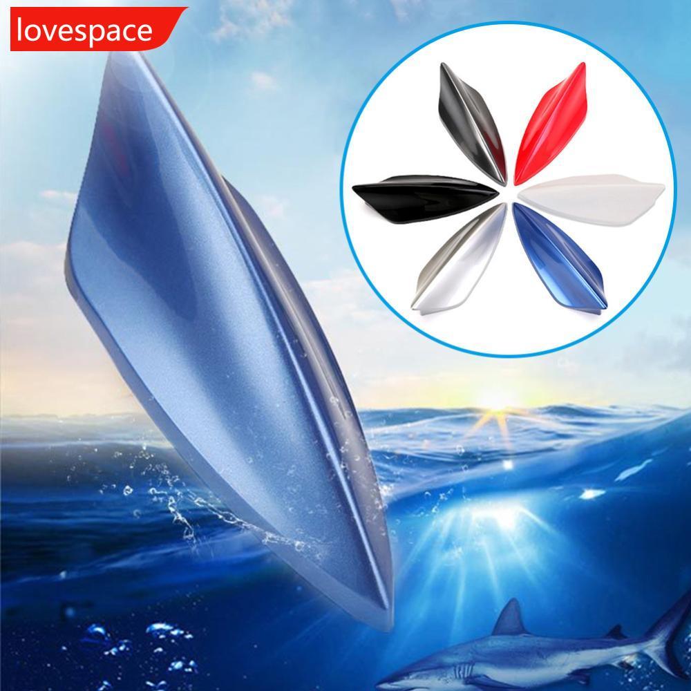 LOVESPACE Universal Car Shark Fin Antenna สัญญาณหลังคาอัตโนมัติ FM/AM วิทยุ Aerial Replacement E8O4