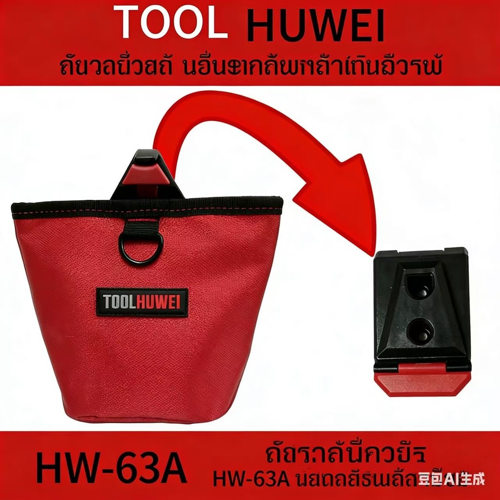 Toolhuwei เล็บกระเป๋า Quick แขวนเอวกระเป๋าฤดูใบไม้ผลิคลิปเล็บสกรูกระเป๋าช่างไฟฟ้าช่างไม้