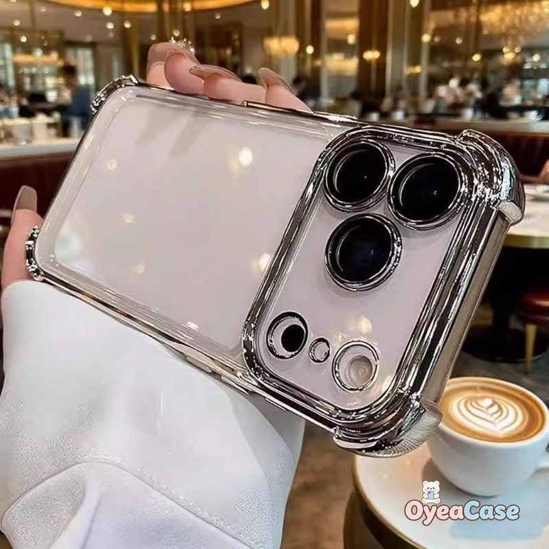 หรูหราสี่มุม Electroplated Clear สําหรับ Samsung Galaxy รูปที่ 5