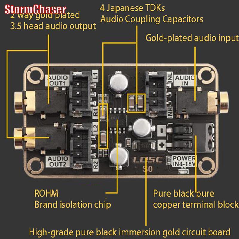 [Storm-t] โมดูลลดเสียงรบกวนแยกเสียง DSP บอร์ดเครื่องขยายเสียงกราวด์ทั่วไป