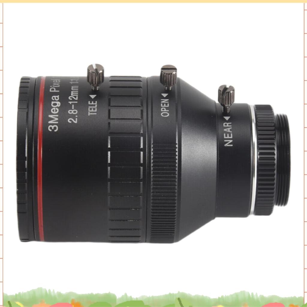 เลนส์อุตสาหกรรม Manual Iris Zoom 2.8-12mm 3MP C Mount Lens CCTV LENS