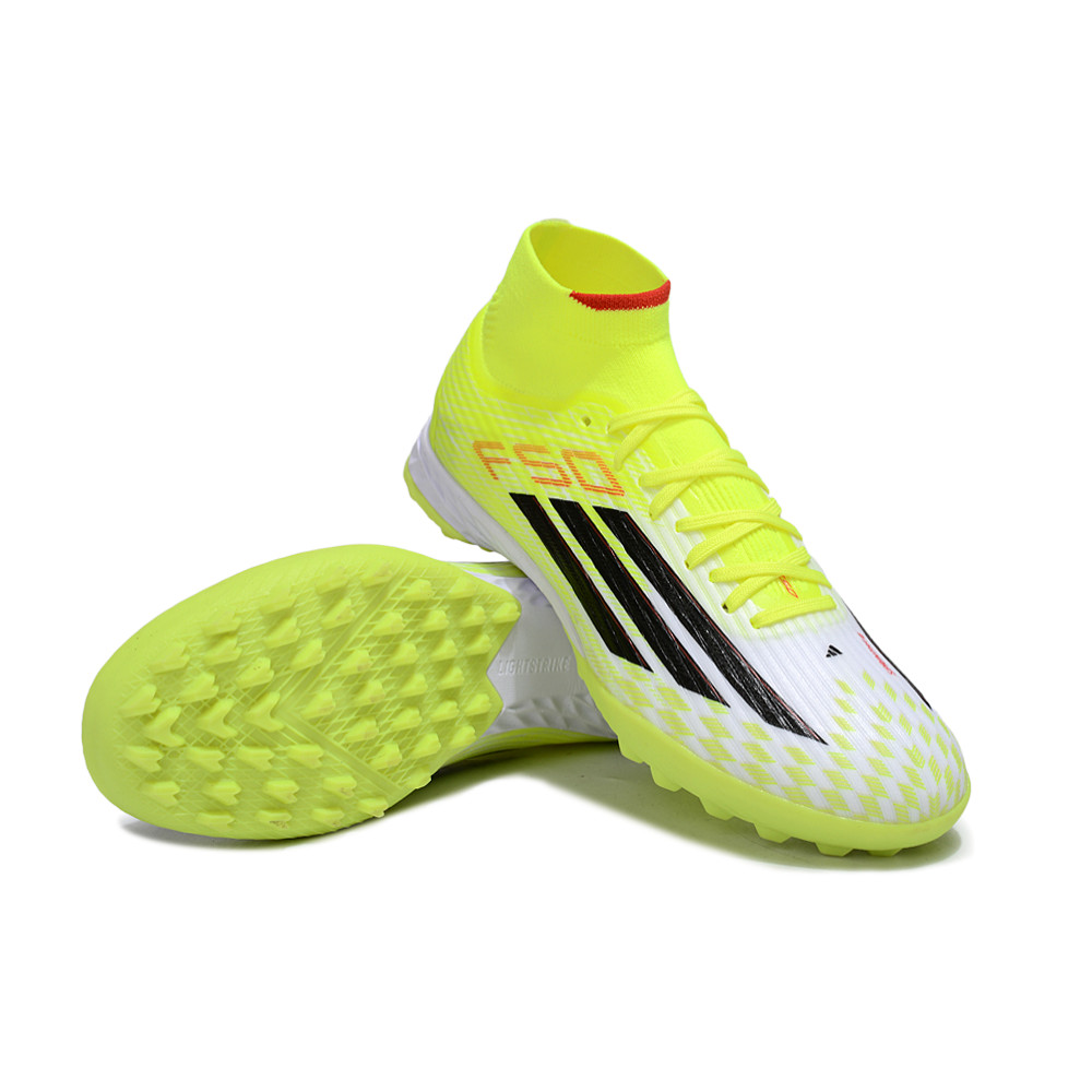 รองเท้าฟุตบอล F50 Elite FG สีเหลือง messi กันน้ำ กันลื่น ทนทาน