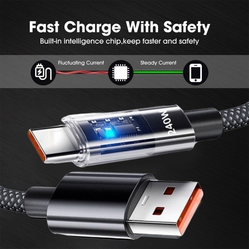 สายชาร์จ USB เป็น Type C ของ Super Flash 240W รูปที่ 7