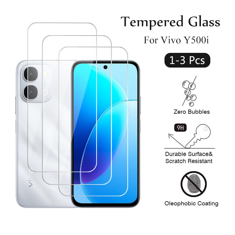 1-3 ชิ้นป้องกันหน้าจอสําหรับ Vivo Y500i Y500 Y400 Y300 Pro 5G HD ความไวสูง 9H กระจกนิรภัย