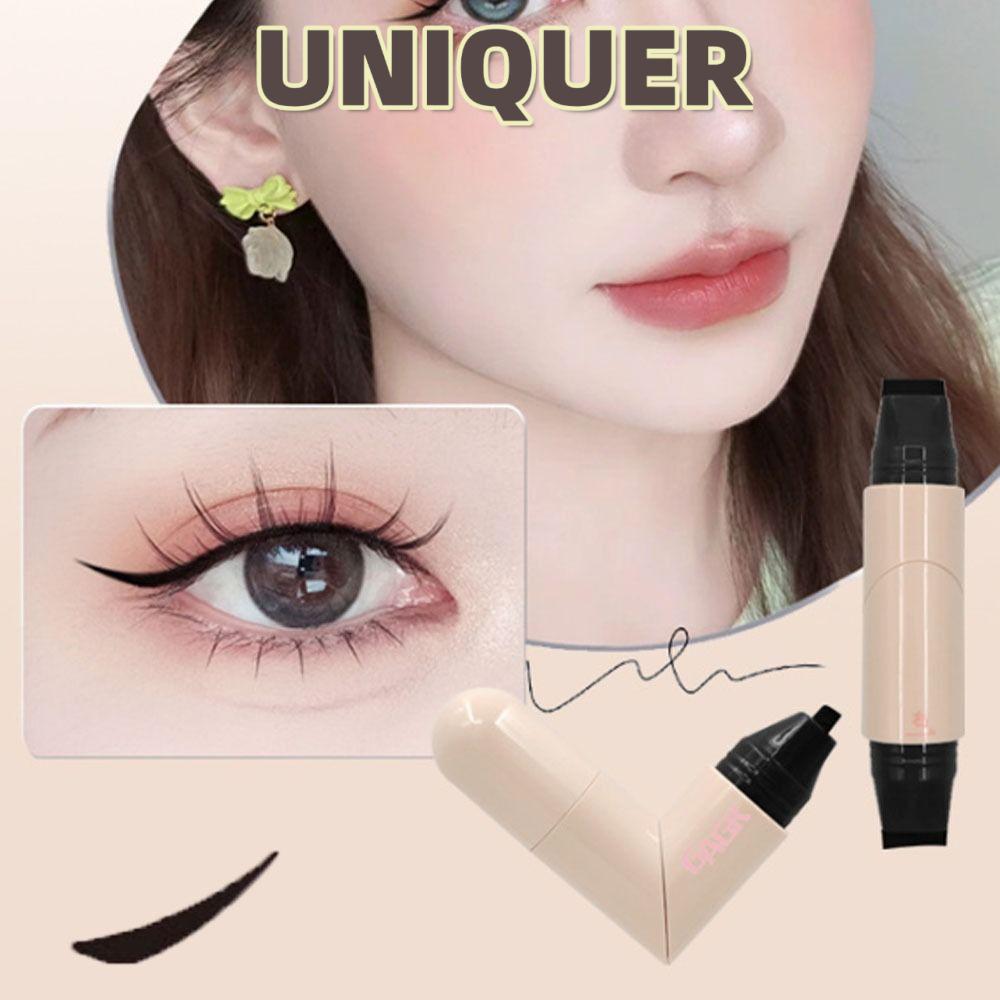 LAKAMLK Eye Liner Stamp, Quick Dry Long Lasting Eyeliner Stamp, สีดํากันน้ําใช้งานง่าย Eyeliner Stam