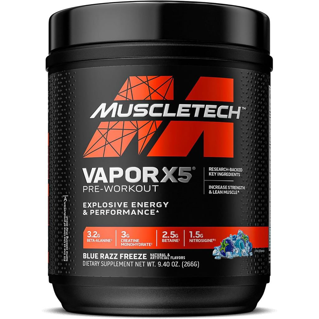 Tech Pre-Workout Powder, Vapor X5 - Sports Nutrition Building s for Women & Men - Intense Pump Energ