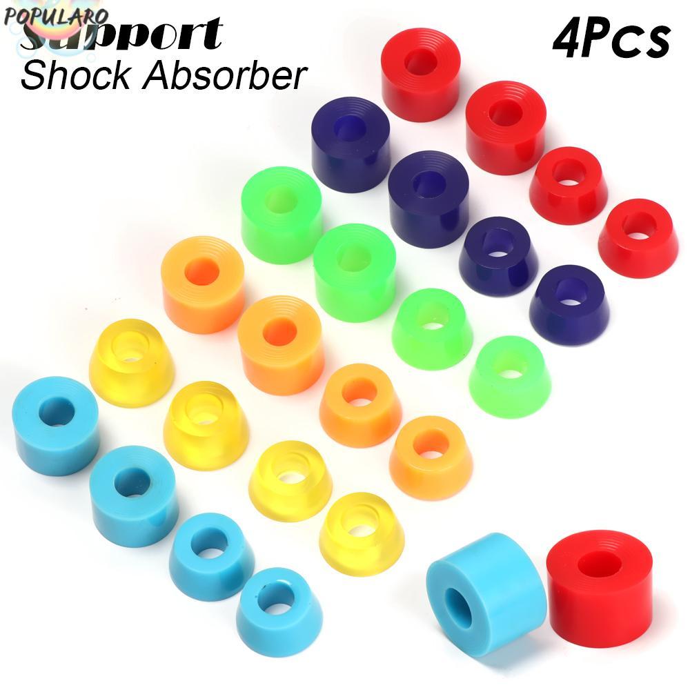 POPULARO 4 ชิ้น Bushing คุณภาพสูงสำหรับล้อยาง PU ของรถบรรทุก อุปกรณ์เสริมสำหรับ Longboard และ Skateb