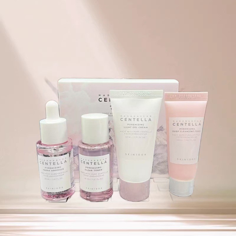 Skin1004 Centella Asiatica Travel Set Soothing Moisturizing Centella Asiatica Facial Cleanser Essenc