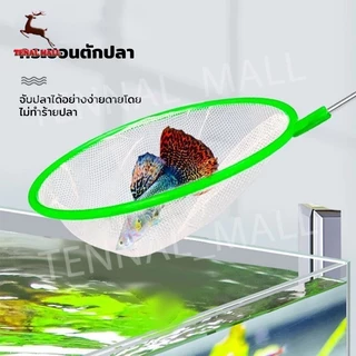สวิงตักปลา กระชอนตักปลา ที่ตักปลา ตักกุ้งขนาดเล็ก กระชอนพลาสติกวงกลม มี 3 ขนาด (คละสีส่ง)