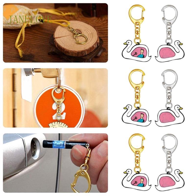 ชุดพวงกุญแจ DIY 10 ชิ้น พวงกุญแจตะขอ ตกแต่งแบบคุณต้องการ