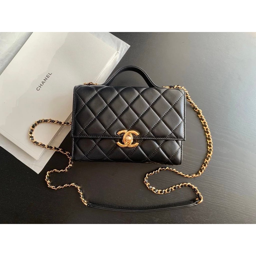 CHANEL สินค้าใหม่ (Sheepskin)
21kminiFlag Box Bag Long Time I ไม่เห็นเช่นกระเป๋าสวย So Amazing Feeli