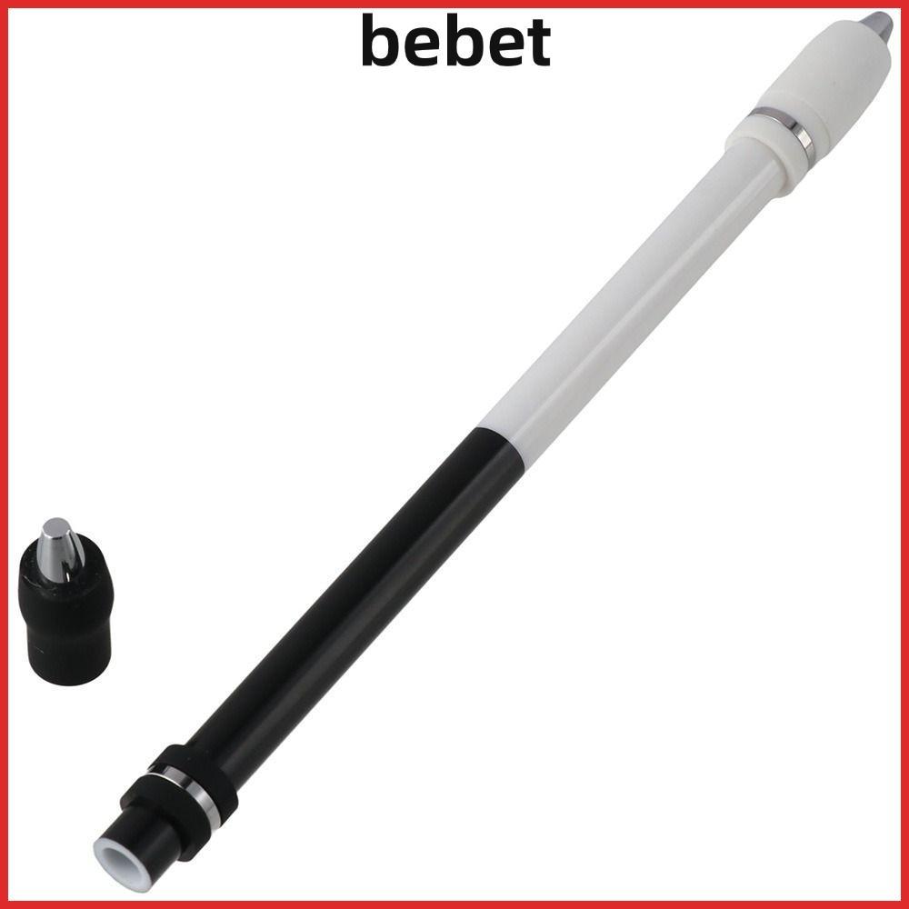 BEBET Spin Pen, PC White Pen Spinning, สํานักงานเคลือบไม่ลื่นสีดําน้ําหนักมาก