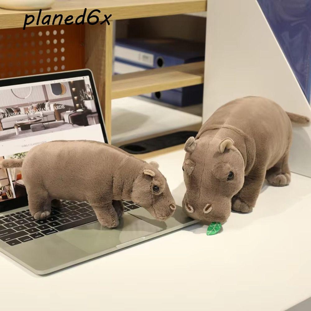 PLANED Hippo Plush Toy, จําลองRealistice Plush Hippo ตุ๊กตา, Kawaii สไตล์ 20 ซม.การ์ตูนตุ๊กตา Hippop