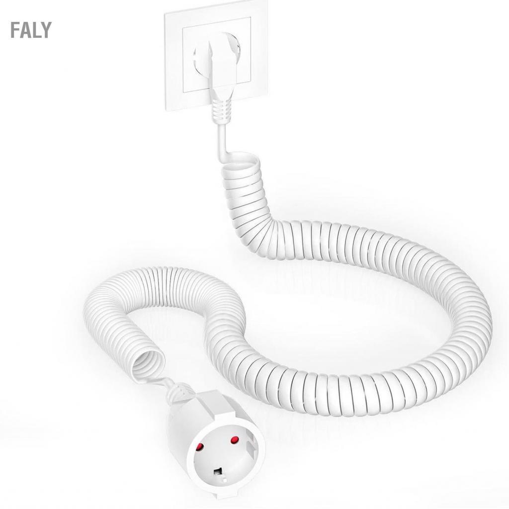 Faly สายไฟต่อ 3 X 1 มม.² สายเกลียวพร้อมปลั๊ก 0.8-2 ม. ยืดหยุ่น IP20 16A สำหรับโฮมออฟฟิศไซต์ก่อสร้างก