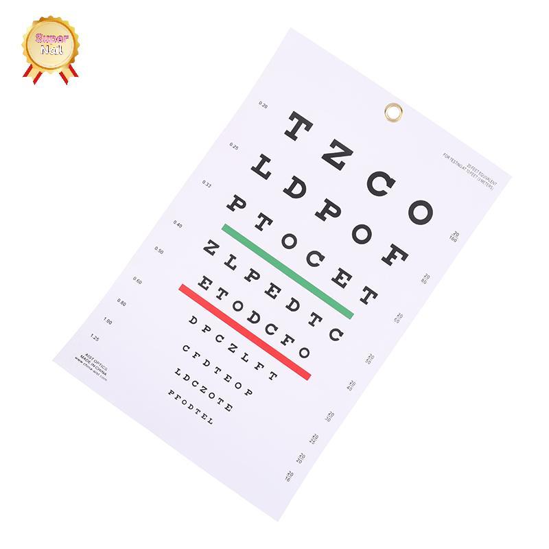SuperNail Premium Snelen Eye Chart แผนภูมิผนังพลาสติกกันน้ํา Snellen Charts สําหรับการสอบสายตา Vary