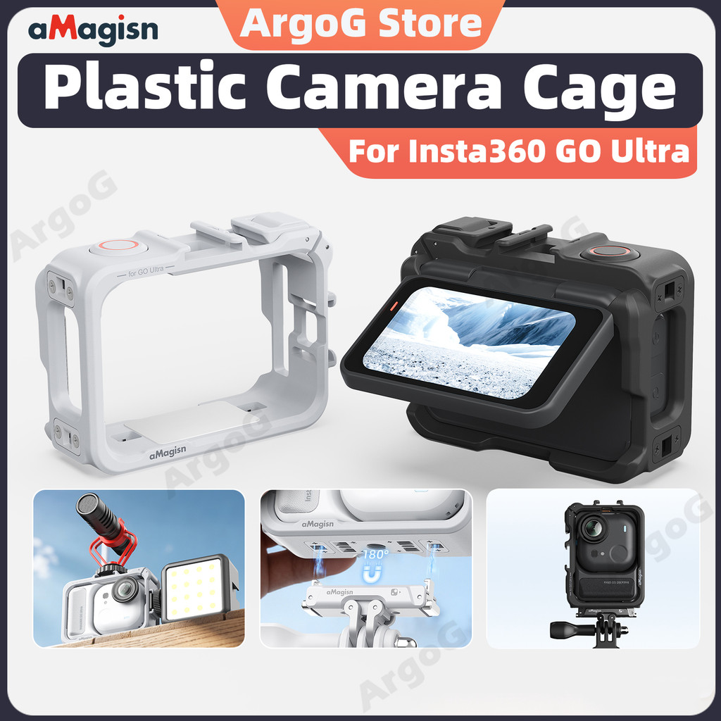 aMagisn เคสเฟรมพลาสติก Insta360 GO Ultra แบบปลดเร็ว ขยายอเนกประสงค์ อุปกรณ์เสริม GO Ultra