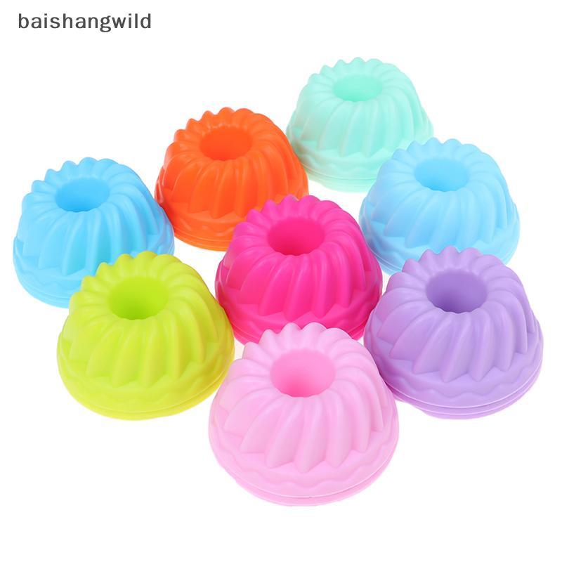 Bwth 12 ชิ้น/เซ็ต Baking Jelly Mould ซิลิโคนพุดดิ้ง Cupcake มัฟฟินโดนัทแม่พิมพ์ Jelly